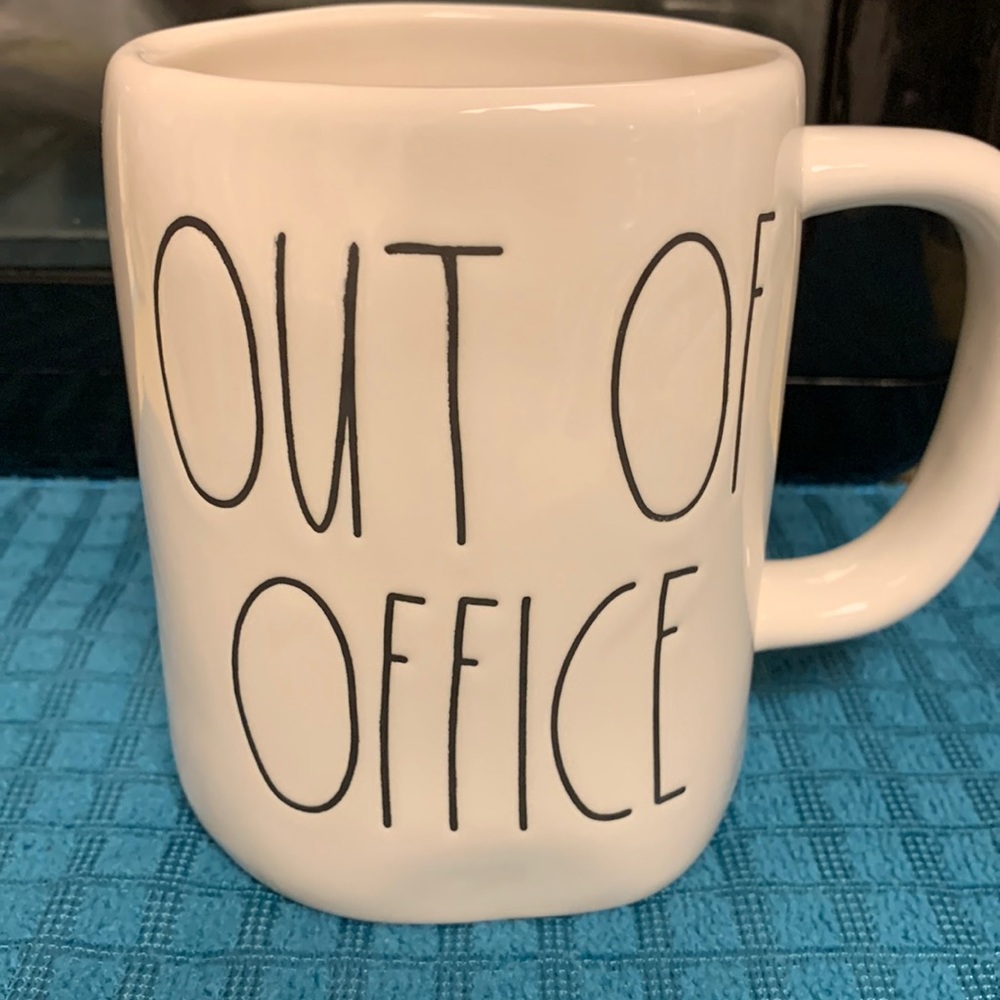 Rae Dunn 16 oz mug “Out of Office”